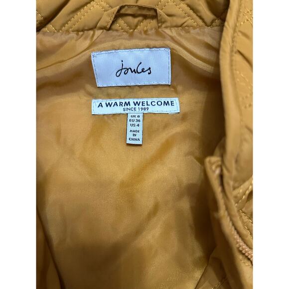 Joules Minx Quilted Vest Golden Mustard Yellow Size 4 NWT - Picture 6 of 11